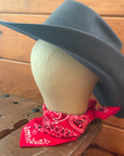 Bandana - Red - Triangle Fold Word/Phrase