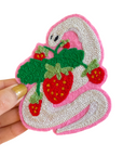 Strawberry Snake Silver - Chainstitch Patch