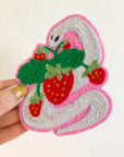 Strawberry Snake Silver - Chainstitch Patch