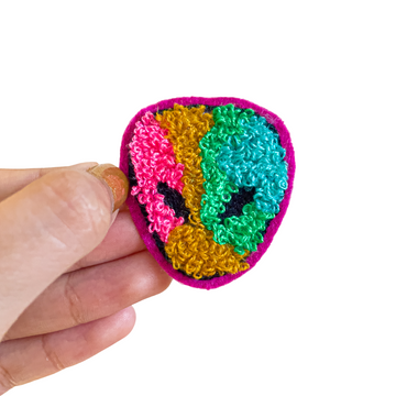 Furry Alien Pink - Chenille Patch