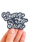Custom Phrase Patch - White on Grey