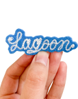 Custom Word Patch - White on Blue