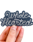 Custom Phrase Patch - Silver on Grey