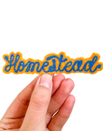 Custom Word Patch - Blue on Yellow