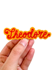 Custom Word Patch - Red on Yellow