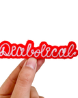 Custom Word Patch - White on Red