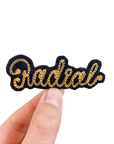 Custom Word Patch - Gold on Black