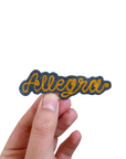 Custom Word Patch - Yellow on Grey