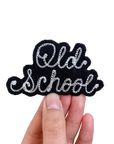 Custom Phrase Patch - Silver on Black