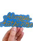 Custom Phrase Patch - Yellow on Blue