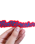 Custom Word Patch - Blue on Red