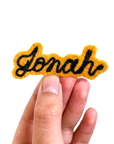 Custom Word Patch - Black on Yellow