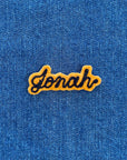 Custom Word Patch - Black on Yellow