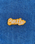Custom Word Patch - White on Yellow