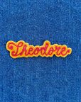 Custom Word Patch - Red on Yellow