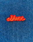 Custom Word Patch - Gold on Red