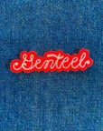 Custom Word Patch - Silver on Red