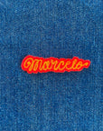 Custom Word Patch - Yellow on Red