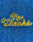 Custom Phrase Patch - Yellow on Grey
