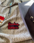 Custom Phrase Patch - Red on Black