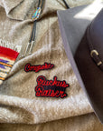 Custom Word Patch - Red on Black