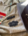 Custom Phrase Patch - Black on Grey