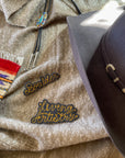 Custom Phrase Patch - Gold on Grey