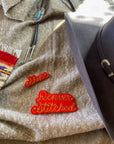 Custom Word Patch - Gold on Red