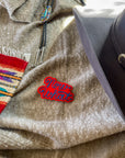 Custom Phrase Patch - Blue on Red