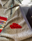 Custom Phrase Patch - Black on Red