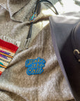 Custom Phrase Patch - Gold on Blue