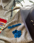 Custom Word Patch - Black on Blue