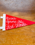 Custom Embroidered Pennant - Cayenne Red