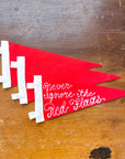 Custom Embroidered Pennant - Cayenne Red