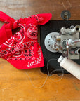 Bandana - Red - Triangle Fold Word/Phrase