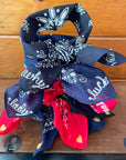 Bandana - Black - Gold Hearts