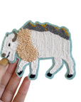 Mountain White Bison - Chainstitch Patch