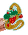 Strawberry Snake Gold - Chainstitch Patch