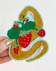 Strawberry Snake Gold - Chainstitch Patch