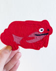 Frog Red - Chainstitch Patch