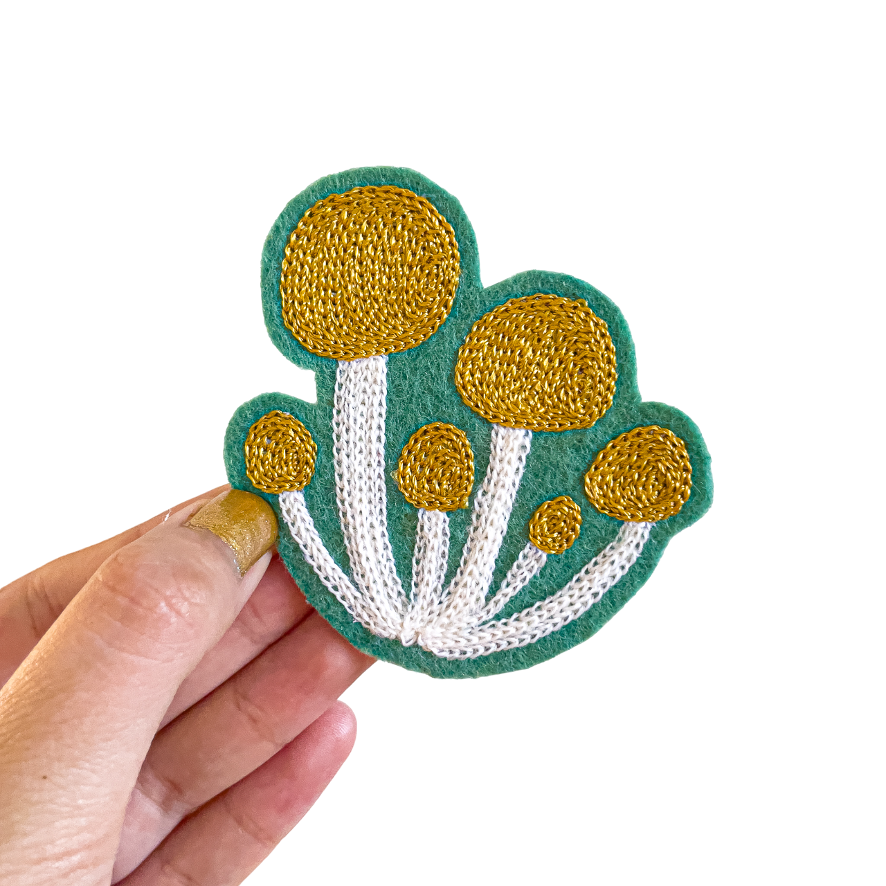 Golden Mushrooms - Chainstitch Patch