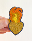 Sacred Heart Gold - Chainstitch Patch