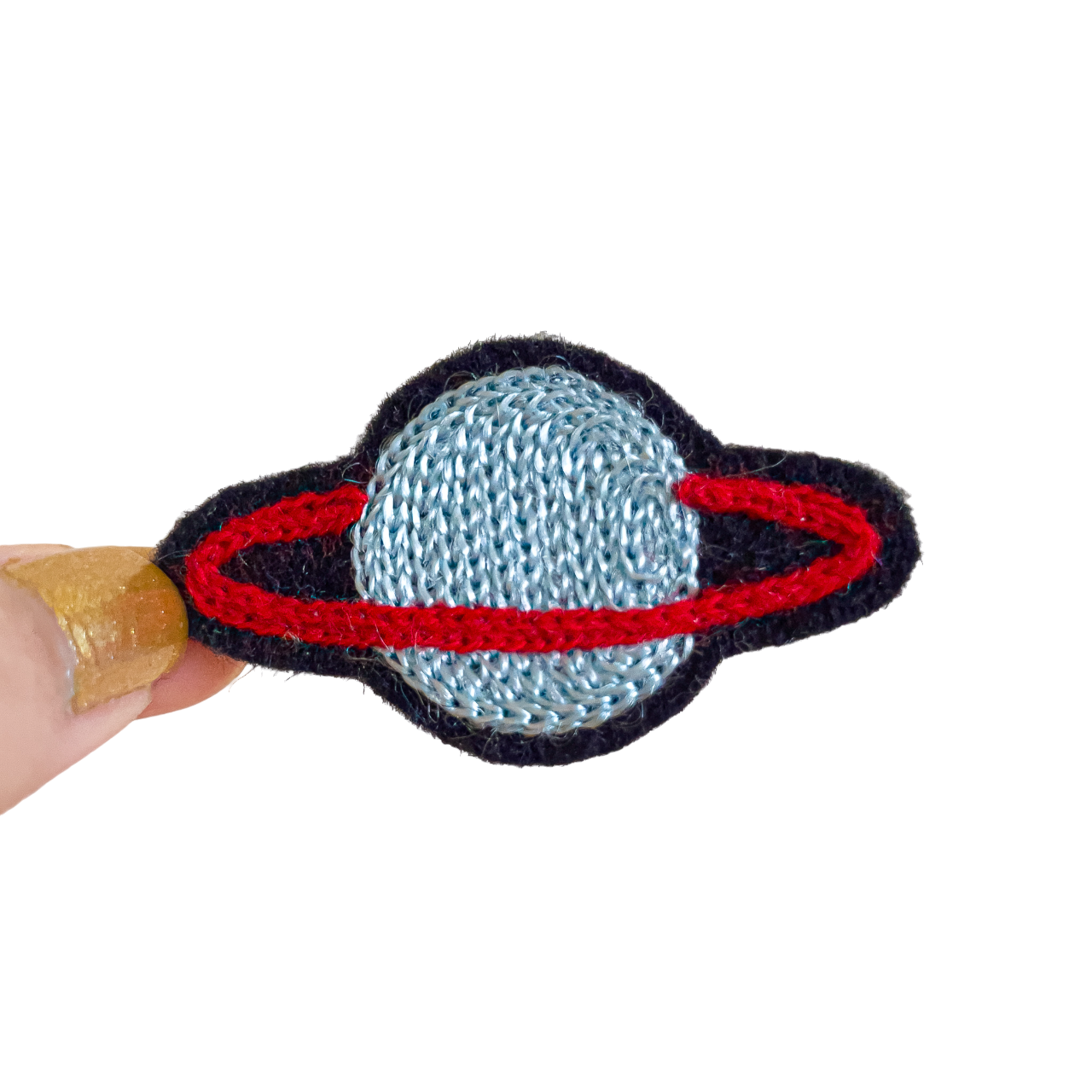 Metallic Planet Light Blue - Chainstitch Patch