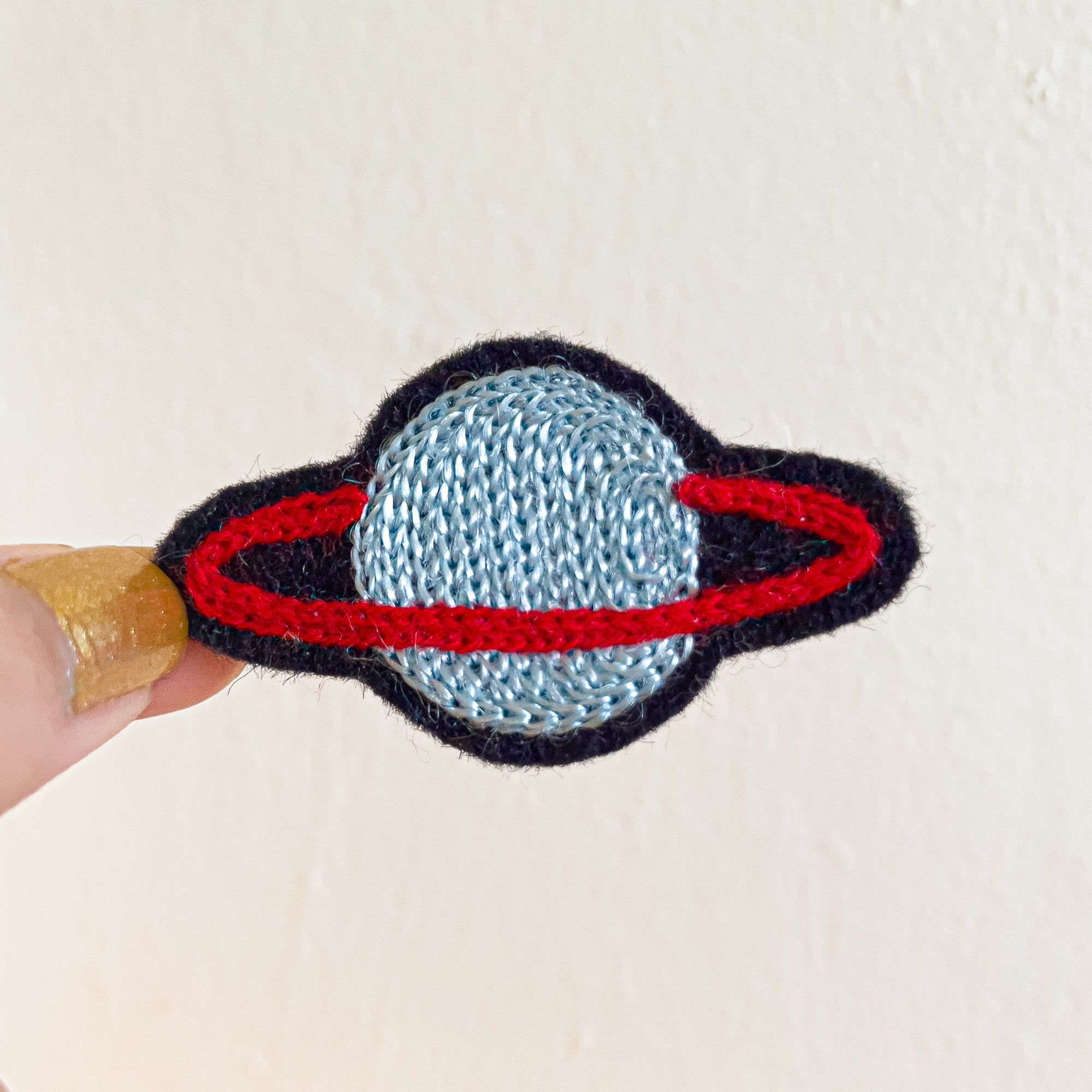 Metallic Planet Light Blue - Chainstitch Patch