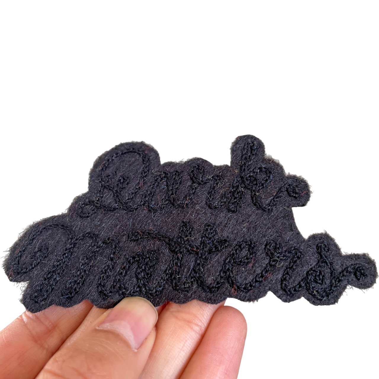 Custom Phrase Patch - Black on Black