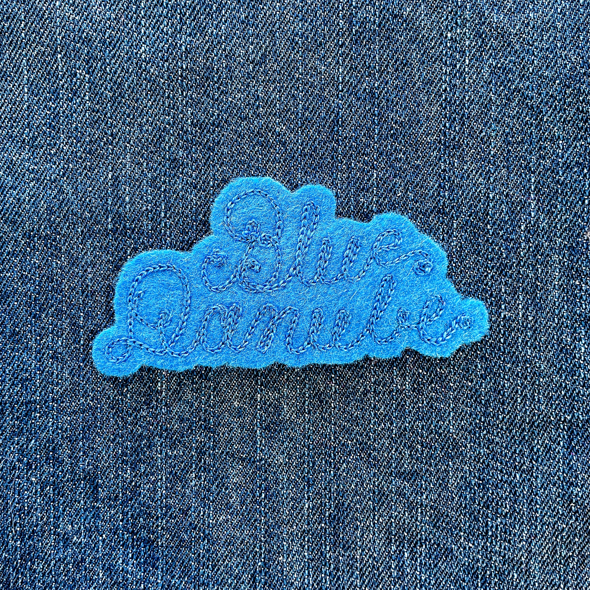 Custom Phrase Patch - Blue on Blue