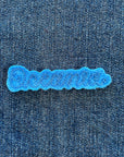 Custom Word Patch - Blue on Blue
