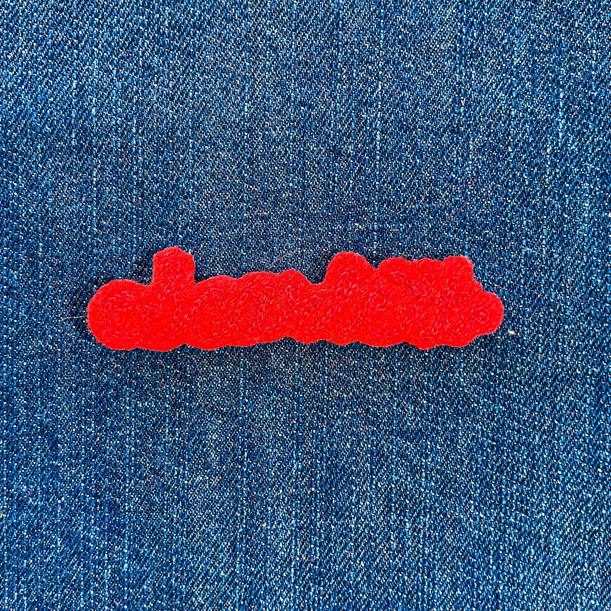 Custom Word Patch - Red on Red