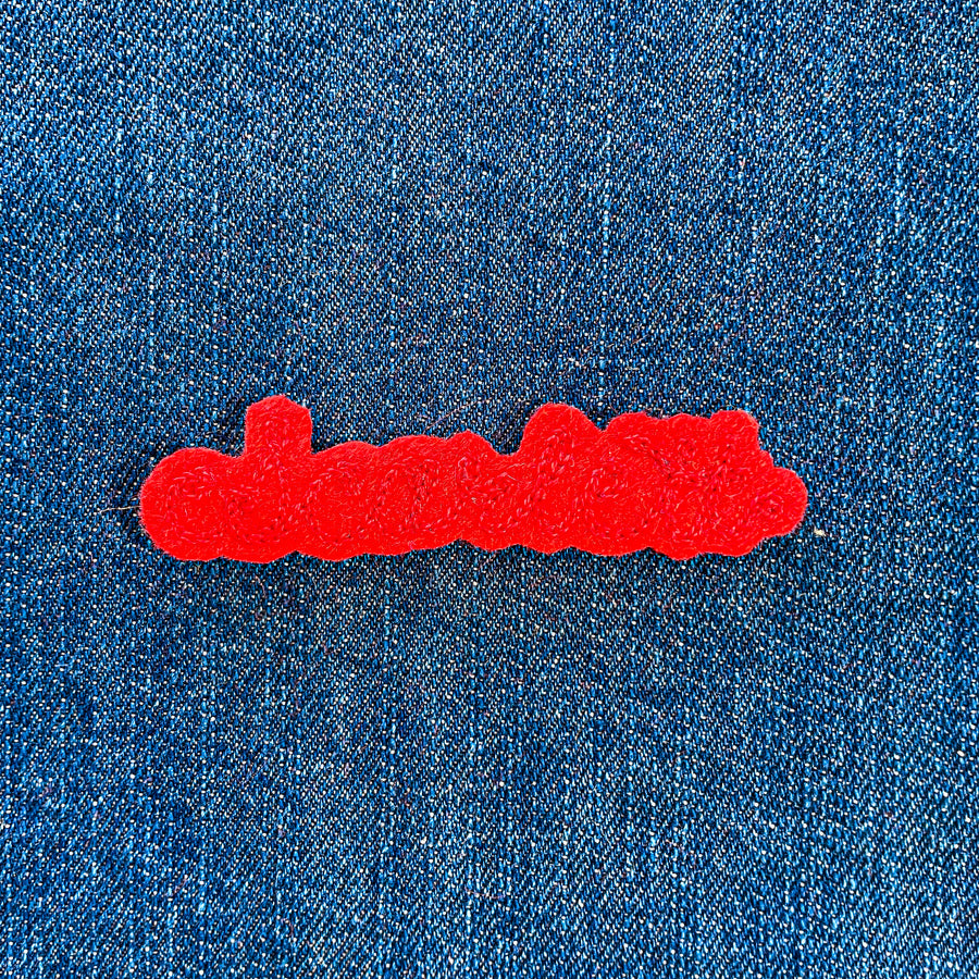 Custom Word Patch - Red on Red