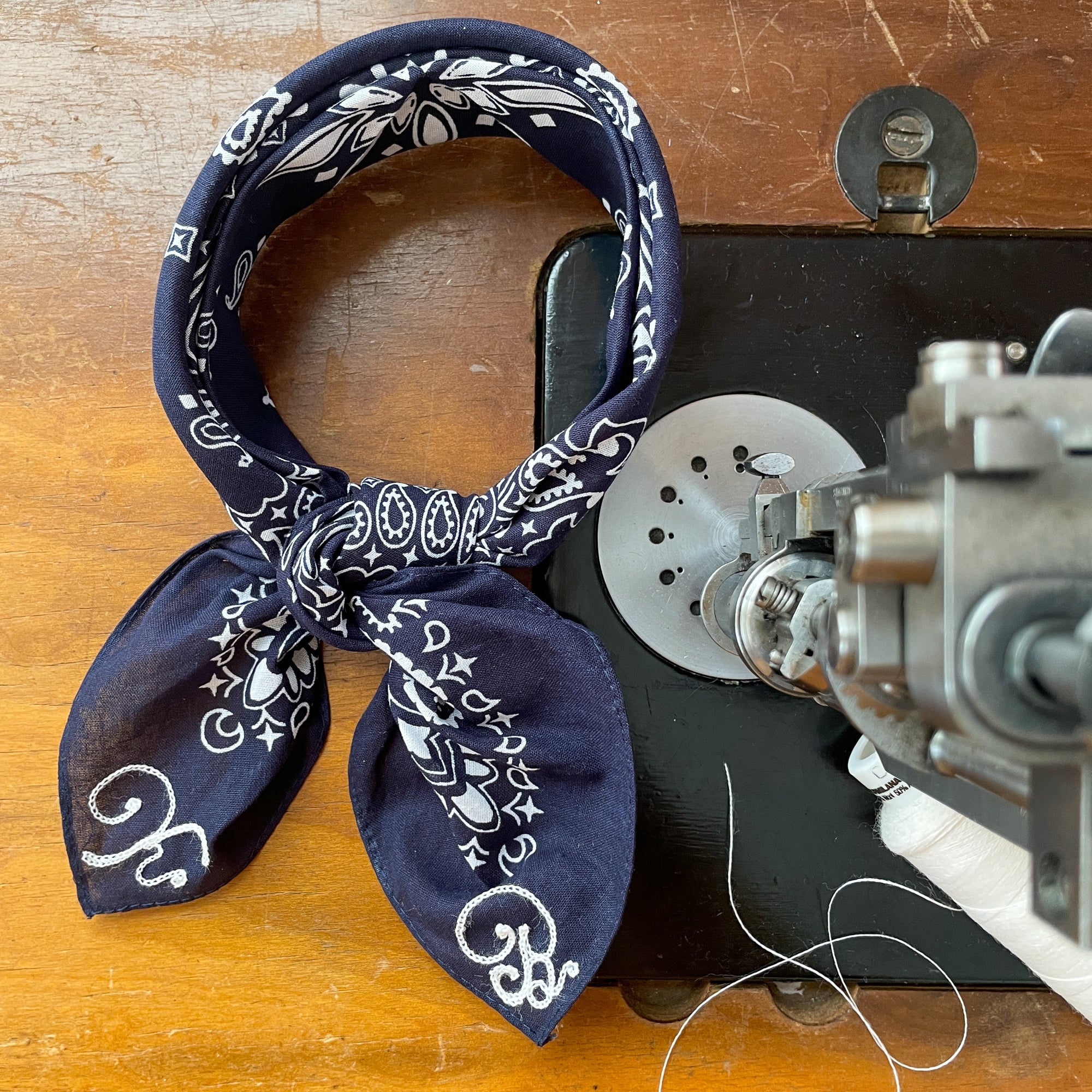 Bandana - Navy - Uppercase Initials